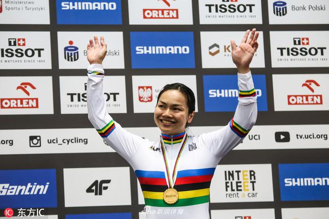 43场连胜世锦赛双金，香港女车神打造亚洲最高树立。